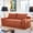 Orange, variant on TheEshow 56 inch Corduroy Memory Foam Loveseat, 2-in-1 Compressed Sofa Bed, No Assembly, Pink