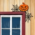 thumbnail image 1 of Decoraciones para puertas de Halloween, 1 pieza de madera con forma de calabaza, fantasma, bruja, letrero para esquinas de puerta de Halloween, adorno para el hogar, la oficina, festival, decoración d, 1 of 7