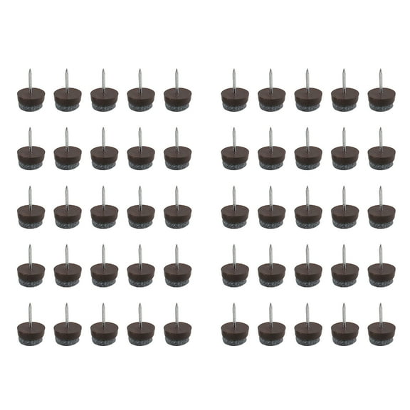 50 Pcs Antiscratch Furniture Chair Leg Feet Pads Wood Floor Protectors Felt Nail-on Slider Glides Pad Furniture Hardware