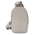 thumbnail image 2 of Cuero de la PU Sling Bag sola correa bolsa de hombro para el senderismo al aire libre de compras deportes gris claro, 2 of 8