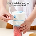 thumbnail image 4 of JOGZMZ Orange Lemon Juicer Small Juicing Cup Home Mini Cup Portable Juicer Electric Portable USB Charging109 Blue 8.46×3.34×2.55in, 4 of 9