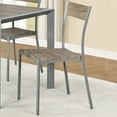 thumbnail image 3 of Contemporary Metal and Weathered Brown Wood, 5-Piece Dining Table Set with 4 Chairs, 3 of 5