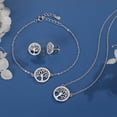 thumbnail image 3 of 925 sterling silver Tree of Life necklace female Euro-American style personality peace tree pendant clavicle chain, 3 of 14