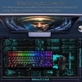 thumbnail image 2 of Mouse Pad, Hologram World Map Interface Cyber Future Large Gaming Mouse Pad for Desk, Desk Mat with Seamed Edges, Waterproof, Non-Slip Rubber Base, Computer Mousepad, 31.5 x 15.7 Inch, 2 of 6