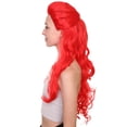 thumbnail image 4 of HPO Adult Women Poison Ivy Wig, Red Color Halloween Head Wig, Made of Synthetic Fiber, 4 of 10