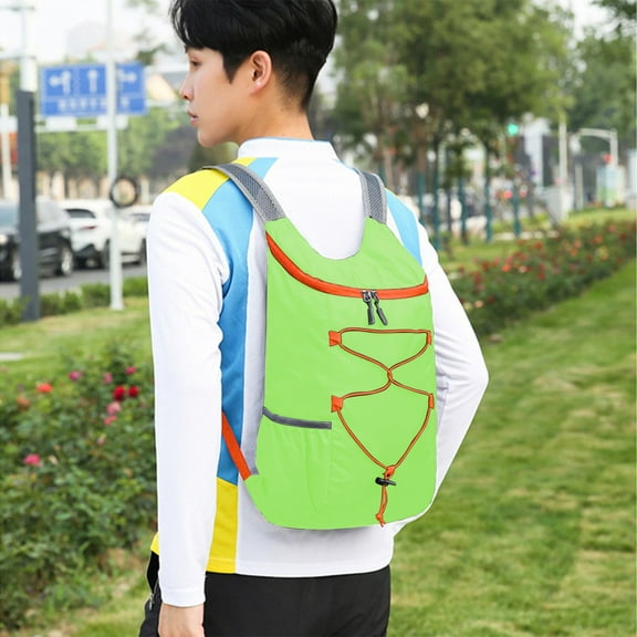 Linnome Portable Foldable Backpack Folding Mountaineering Bag With Storage Bag Outdoor Waterproof Bicycle Backpack Large Capacity Cycling And Hiking Backpack Ultralight Outdoor Cycling Rucksack