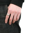 thumbnail image 2 of Anillo Color Plata Para Hombres de Acero Inoxidable Diamante Moderno, 2 of 5