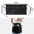 thumbnail image 4 of MIKIWELL Black Rivet Half Server Apron Restaurant Waiter Men's and Women's Work Clothes Multi pocket Apron, 4 of 5