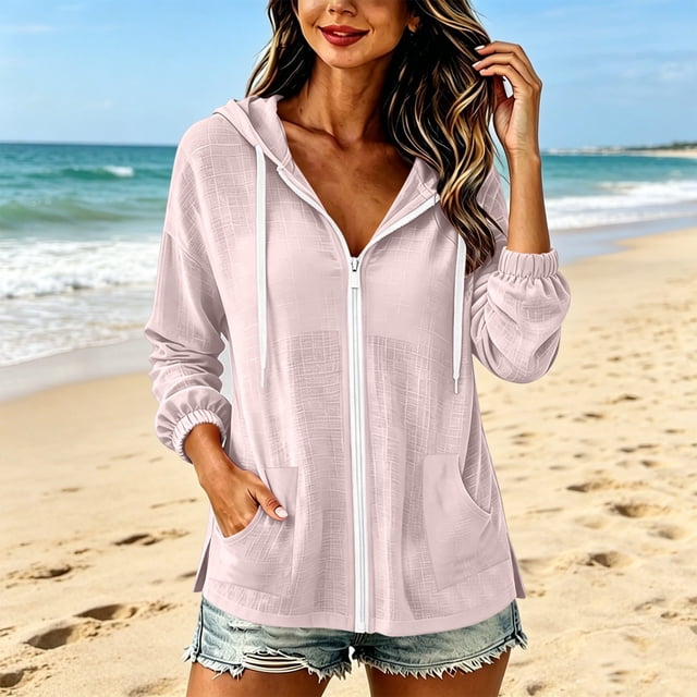 Neewe Hoodies for Women Sweatshirt Zip Up Hoodie Fall Fashion 2026 Trendy Long Sleeve Drawstring Winter Clothing Outfits