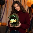 thumbnail image 5 of Halloween Ghost on Tree Swing with Light - Cute Glowing Swinging Figurine, Light Up Decor for Desktop, Bookshelf, Mantel, Table Centerpiece, 5 of 5