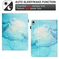 thumbnail image 7 of Allytechgroup Slim Case for Apple iPad 10th Generation 2022,Marble Series Smart Cover Auto Sleep Wake Drop Protection Multi Angle Viewing Stand Elastic Band Flip Cover for iPad 10th Gen,Blue, 7 of 7