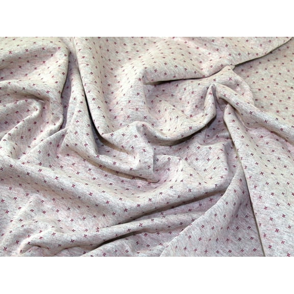 John Louden Jacquard Stretch Knit Fabric Pink & Pink - per yard