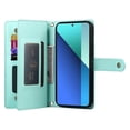 thumbnail image 2 of DF-011 For Xiaomi Redmi Note 14 Pro 4G Case Zipper Pocket Wallet Leather Phone Cover with Straps - B, 2 of 5