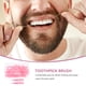 thumbnail image 5 of 1 caja de 30 Uds. De cepillo limpiador interdental retráctil para el cuidado Dental, púas dentales (rosa, 0,6mm), 5 of 7