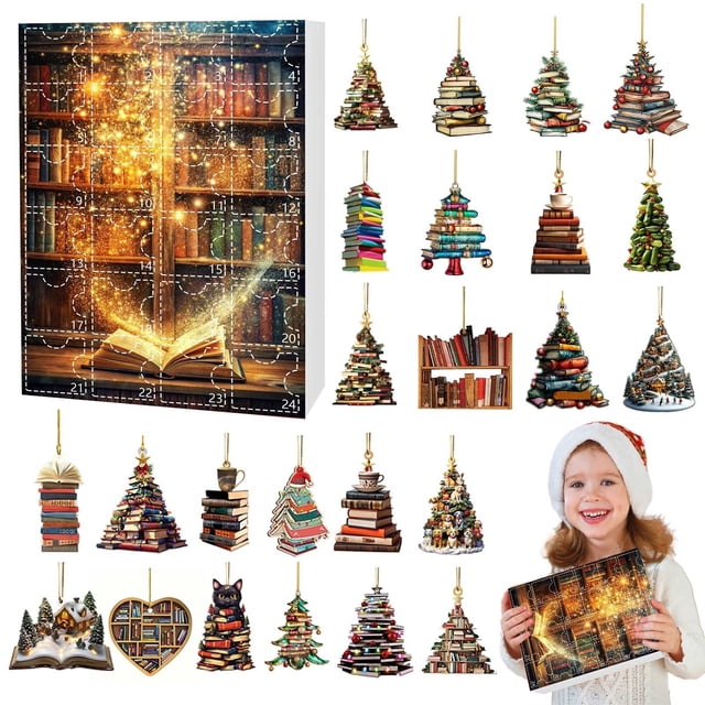 Acrylic Christmas Countdown Calendar, Cute Holiday Decoration with Advent Design, Fun Countdown Tool for Family and Friends, Gift Box Included