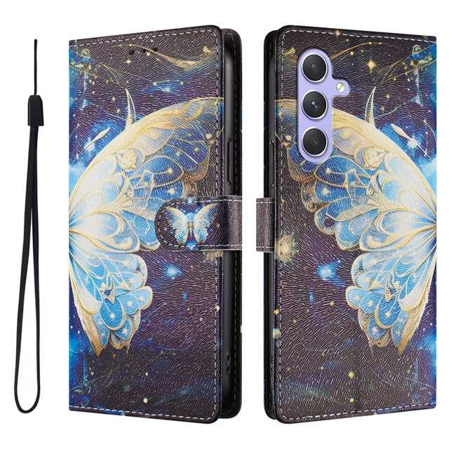 FOXDOCK Funda Tipo Cartera para Samsung Galaxy A55 con Soporte y Correa – Diseño de Patrones Lindos