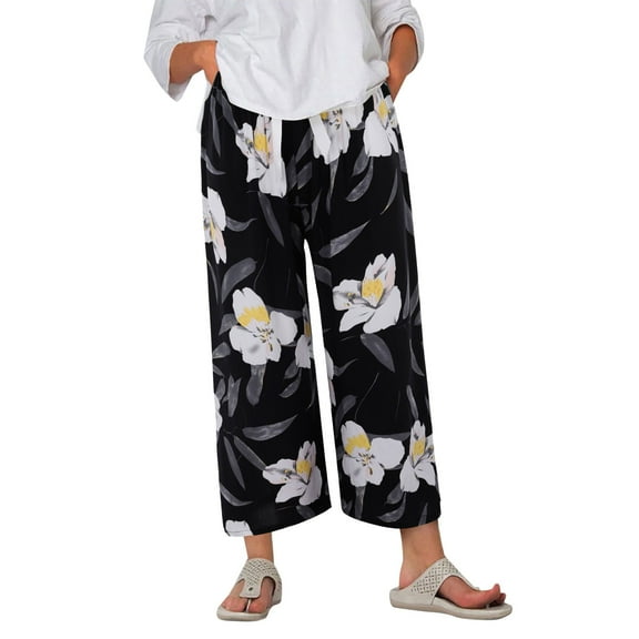 fvwitlyh Pants for Women Casual Pants Women Elastic Waist Women's Pajama Pants Comfy Printed Dress Pants for Women Business Casual with Pockets Cargo Pants Women
