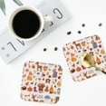 thumbnail image 5 of Disketp Hello Autumn Funny Coasters,6 Pcs Leather Coasters With Holder, Perfect Housewarming Hostess Gifts,Protect Furniture From Water Marks Scratch And Damage, 5 of 9