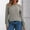 Gray, variant on Kilaqueen Womens Sweaters Casual Long Sleeve Crewneck Vintage Knitted Pullover Sweater Tops Hollow Out Fall Fashion Outfits Oversized Blouses