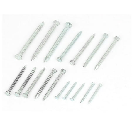 Concrete Cement Wall Metal Flat Cap Pointed Tip Wire Nail Fastener Set 17 in