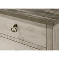 thumbnail image 2 of Miekor Furniture 1pc Cottage Style Distressed 5 Drawer Chest Driftwood Finish Contrasting Weathered Brown Top Traditional Ring Pull Hardware Wooden MK7219, 2 of 5