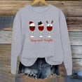 thumbnail image 2 of VBARHMQRT Football Sweatshirt Women's Fall/Winter Fashion Sweatshirt Christmas Glass Print Round Neck Top, 2 of 3