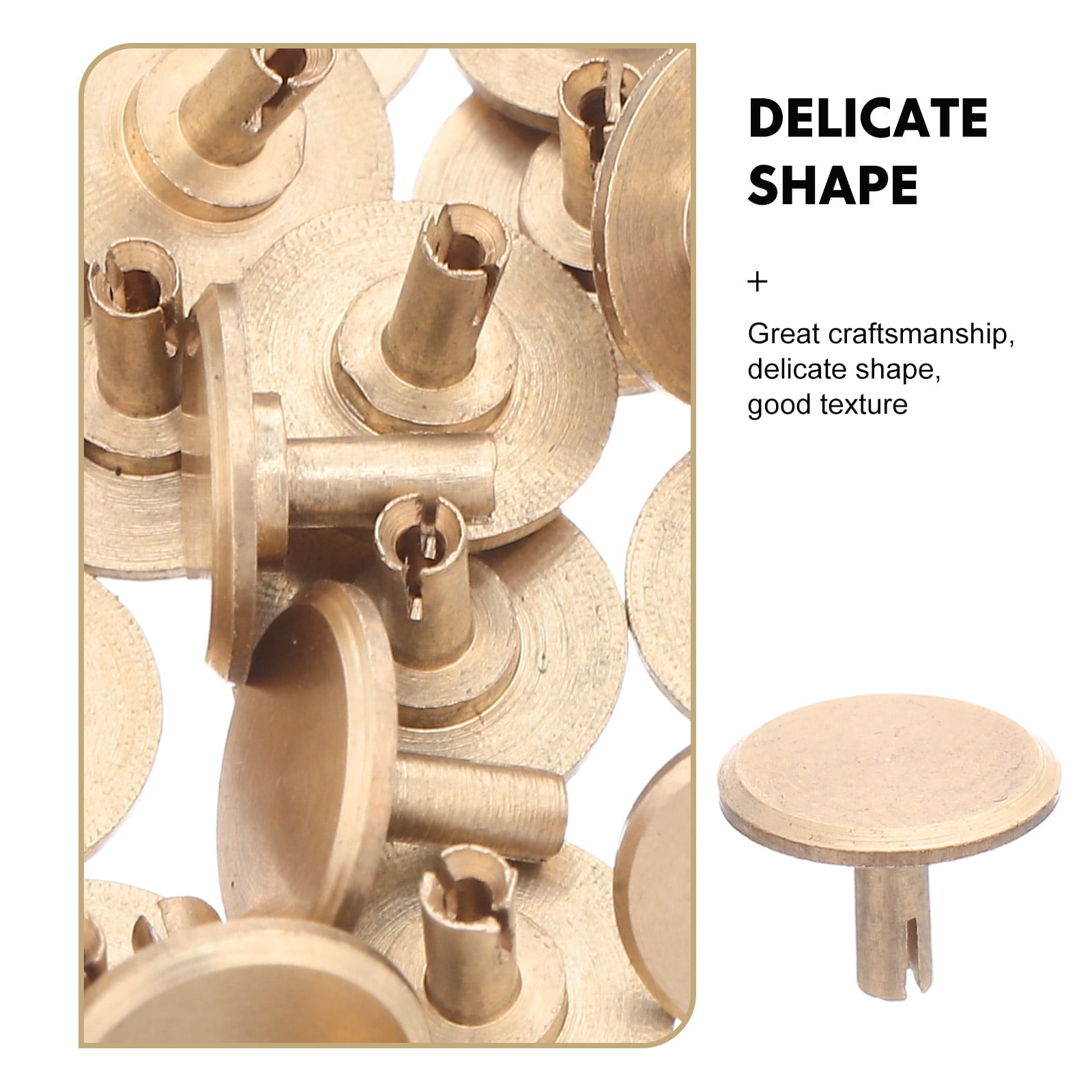 OUNONA 50Pcs Copper Clock Second Hand Caps in Tone, Precise Fit for DIY Wall Clock Repair and Replacement