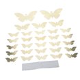 thumbnail image 1 of 30x mariposa dorada espejo 3D extraíble etiqueta de pared calcomanía hogar bricoje decoración A UN Sunnimix Pegatinas de pared de espejo 3D, 1 of 8