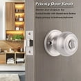 6 Pack Bathroom Bedroom Door Knobs Hardware, Round Privacy Knobs