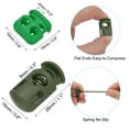 thumbnail image 3 of 16 Yard Elastic Bungee Cord & Single Hole Cord Lock & Double Hole Spring Toggle Stopper, Army Green 12 Pack, 3 of 6