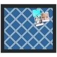 thumbnail image 2 of PinPix 14x12 Custom Cork Bulletin Board Diamond Modern Pattern Navy Poster Board Has a Fabric Style Canvas Finish, Framed in Diamond Modern Pattern Navy, by ArtToFrames (PinPix-1804), 2 of 5