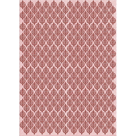 Ahgly Company Machine Washable Indoor Rectangle Transitional Pink Area Rugs, 2' x 4'