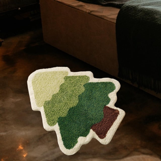 Alfombra de Navidad BLESIY Alfombra de baño suave cómoda lavable 50 cm x 80 cm Estilo B