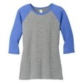 thumbnail image 5 of Mafoose Womens Perfect Tri 3/4-Sleeve Female Raglan T-Shirt Royal Frost/ Grey Frost S, 5 of 6