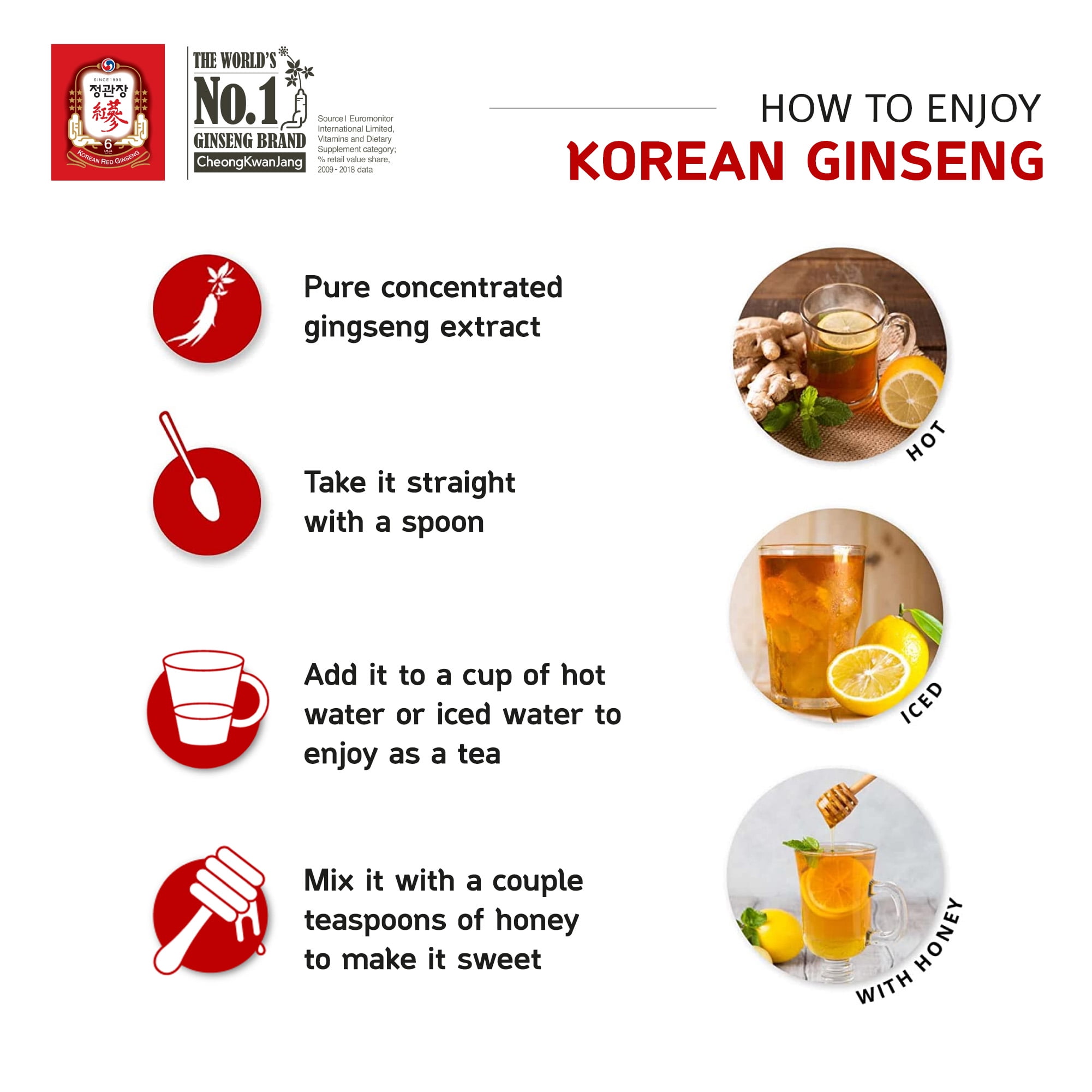 CheongKwanJang 100% Korean Red Ginseng Extract 120g Bottle / Serving - Walmart.com