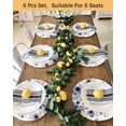 thumbnail image 4 of 13 Inch Round Placemats Set of 4, Navy Blue Flowers Non Slip Heat Insulation PP Table Mats, Spring Floral Elegant Pastoral Watercolor Washable Place Mats for Kitchen Dining Party Table Decor, 4 of 7