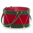 thumbnail image 3 of Holiday Drum Green with Red Swing Handle Basket - Med 8in, 3 of 4