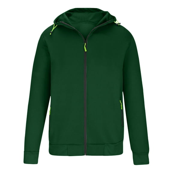 Puliio Mens Hoodies Long Sleeve Solid Color Hooded Sweater Coat With Zipper Pocket In Autumn Winter Sport Casual Hoody Pullover Tops