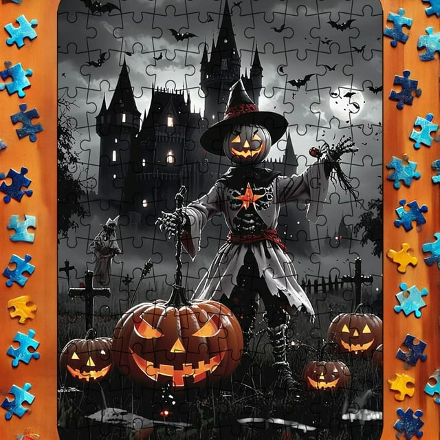 Halloween Puzzle Toy for Kids Adults Educational Paper Brain Teaser Indoor Activity Game Family Learning