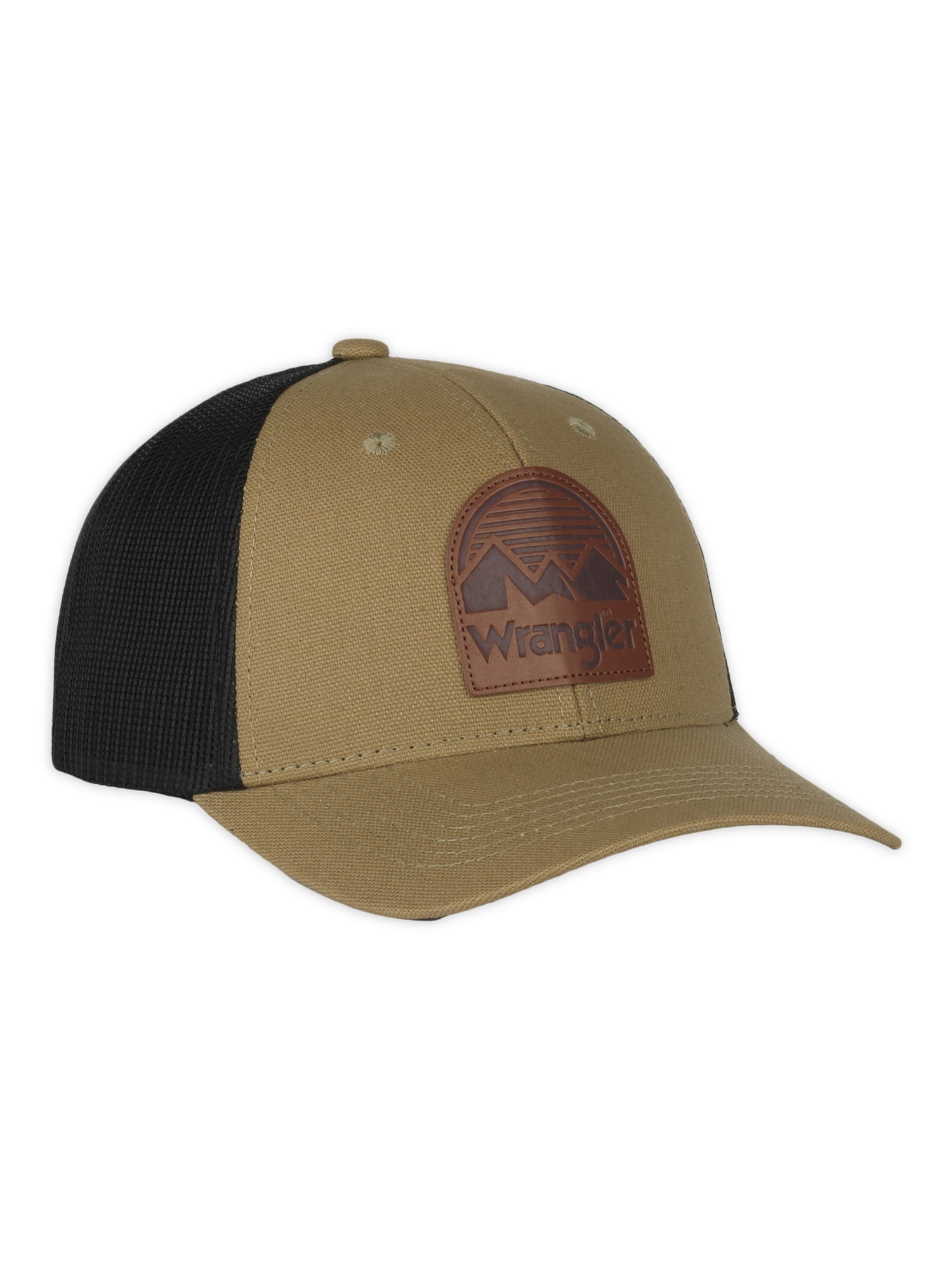 Wrangler Outdoors Debossed Leather Patch Hat