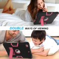 thumbnail image 4 of iPad 5th Gen Case,iPad 6th Gen Case, Dteck Heavy Duty Rugged Shockproof Stand Kids Case Protective Cover For Apple iPad 5th Gen 2017/iPad 6th Gen 2018, Black+Rose, 4 of 6
