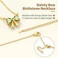 thumbnail image 6 of FindChic 14K Gold Plated Necklace for Women, Love Heart Cubic Zirconia Pendant August Birthstone Bow Necklaces Birthday Mothers Day Jewelry Gifts Her Wife Lady Adults Ideas, 6 of 9