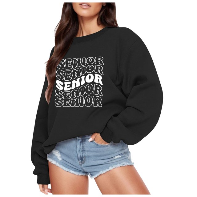 EHQJNJ Sweatshirts Graphiques Col Rond Femmes Cropped Automne et Hiver Sweatshirts Imprimés Femmes Sweatshirts Oversize Sweatshirts pour Femmes Graphique Tendance