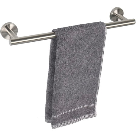 Bath Towel Bar - Thicken SUS304 Stainless Steel Bathroom Towel Holder, Towel Rod for Bathroom Heavy Duty Wall Mounted Towel Rack Hanger (16IN, Brushed Nickel)