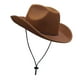 thumbnail image 5 of Sombrero de Vaquero Sunnimix Accesorios de Disfraz Duradero Marrón Oscuro, 5 of 8