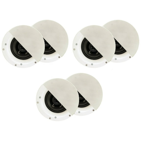 Acoustic Audio R192 Frameless In Ceiling / In Wall Speaker 3 Pair Pack 2 Way Home Theater Surround Speakers