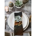 thumbnail image 2 of Brown Marble Cloth Napkins Set of 8 Reusable Dinner Napkins, Gold Abstract Vintage Modern Ombre Art Cocktail Napkin Washable Table Napkins for Wedding/Holiday Party/Baby Shower 20"x20", 2 of 7