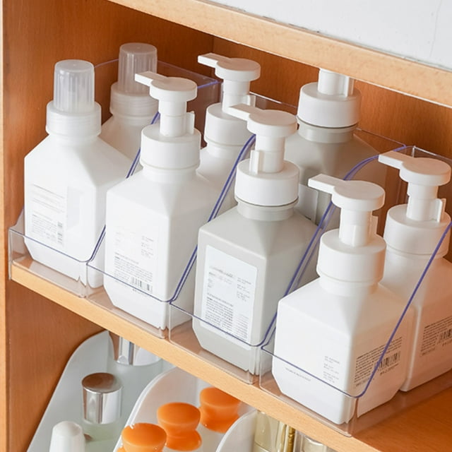 TopLLC Plastic Slanted Storage Organizer Bin For Countertop Pantry Refrigerator Or Bathroom Versatile Compact Storage Solution For Condiments Snacks And Toiletries Storage baskets