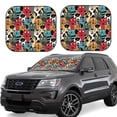 thumbnail image 6 of Kdxio Different Cats 1 Print 2-Piece Sun Shade Front Windshield - Foldable Car Front Window Sunshades for Most Sedans SUV Truck, 6 of 6