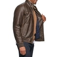 thumbnail image 2 of Chaqueta Tommy Hilfiger Smooth Lamb Touch de piel sintética marrón, 2 of 3